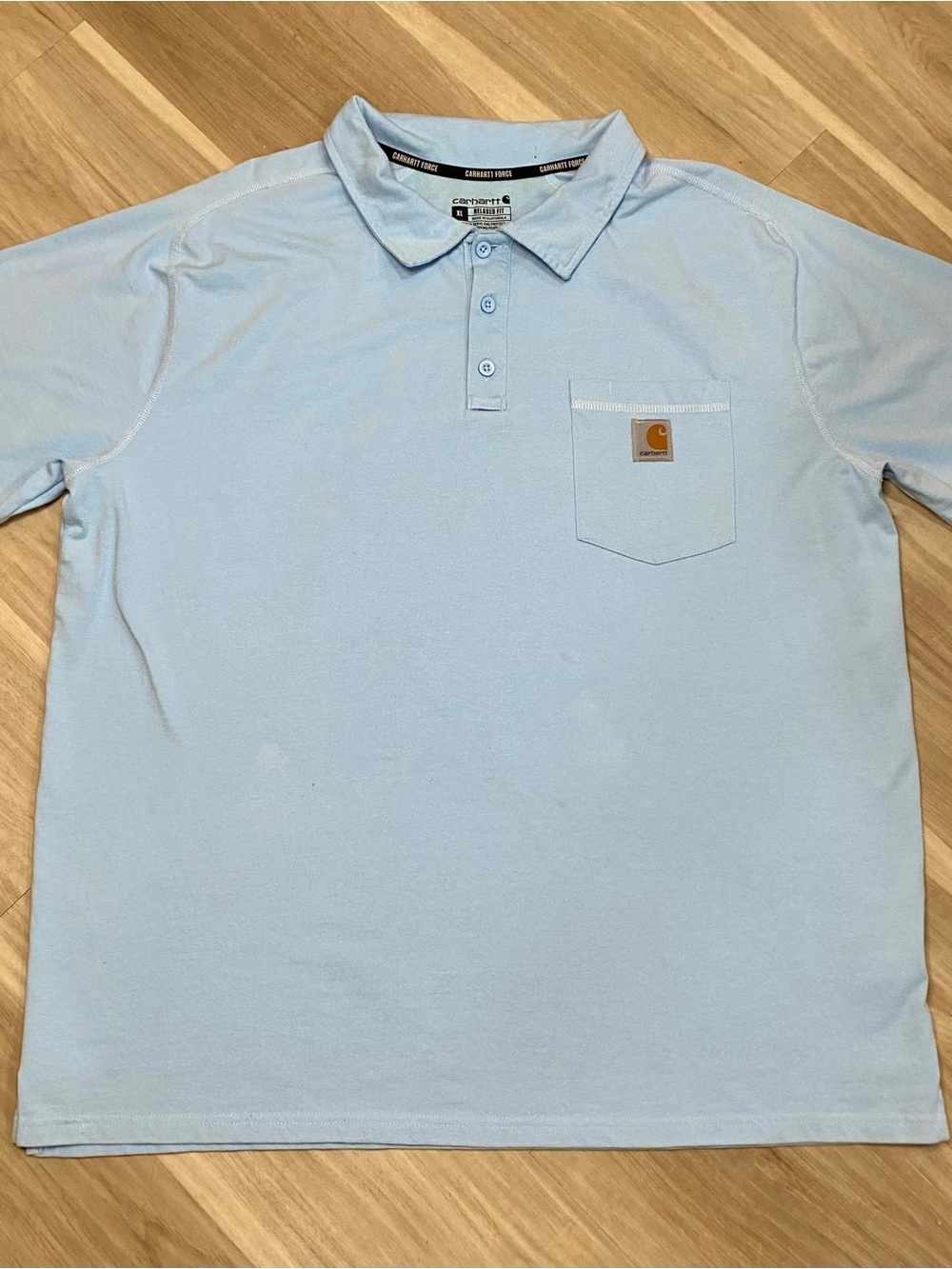 Carhartt Men’s Light Blue Pocket Polo